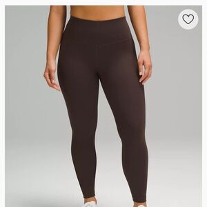 lululemon Wunder Train Contour Fit High-Rise Tight 25" NWT size 6 Expresso